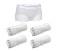 FUIPVGI 4 Pièces Culottes Post Accouchement, Culottes Filet pour Incontinence, Filet Serviettes Hygiéniques Après la Naissance (FR/ES, Alpha/lettres, L, Taille normale, Taille normale, Blanc)