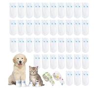 FUIPVGI 42 Pièces Bottes et Chaussettes AntidéRapantes pour Chien, Chaussettes Jetables, Protection pour Chat et Chien de Taille Petit Moyenne et Grande (S/M)