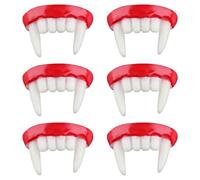 FUIPVGI 6 Pièces Dents de Démon d'halloween Bob Dents Drôles, Dent de Vampire Rétractable Halloween Fausses Dents Halloween avec Canines pour Halloween d'horreur de Costume,Cosplay,Mascarade (6 Pièces