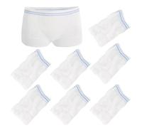 FUIPVGI 7 Pièces Culottes Post Accouchement, Culottes en Filet pour Incontinence, Filet Serviettes Hygiéniques Après la Naissance pour l'incontinence pour Maternité, Incontinence, Voyage (Blanc)