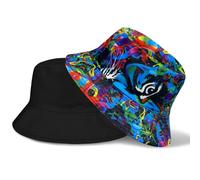 FUIPVGI Bob Chapeau de Pêcheur Réversible Femme Homme, Pliable Anti-UV Chapeau de Soleil Chapeaux de Seau Chapeaux de Visière Chapeau de Plage pour Randonnée Camping Shopping (Coloré)