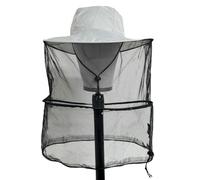 FUIPVGI Chapeau d'apiculteur,Casquette de Moustiquaire Gris,Chapeau de Soleil avec Filet, Séchage Rapide Large Bord Protection Solaire,Chapeau de Safari pour Homme Femme Jardinage Randonnée(Gris)