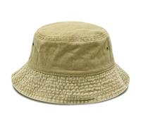 FUIPVGI Chapeau de pêcheur, Seau et Soleil Chapeau d’été Extérieur, Large Bord, Coton délavé, Protection Solaire UV, pour Voyage Plage Pêche Randonnée Camping Jardinier (Kaki)