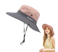FUIPVGI Chapeau Pliable Femmes, Soleil Outdoor, Plage, D'été, Large Bord Protection UV, pour Voyage Randonnée Pêche Jardinage (Rose)