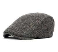 FUIPVGI Hommes Béret Casquette Plate,Newsboy Flat Cap, Golf Driving Hat Flat Cap, Respirant Casquette Plate, 1920s-Chapeau Béret Vintage, Unie Homme Accessoire de Vie Quotidienne (Gris, Taille unique)