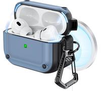FUIW-Compatible Avec L'Coque Airpods Pro 2 Avec Kit De Nettoyage,Protection Puissante Contre Les Chutes,Couvercle Magnétique,Pour Coque De Chargement Airpod Gen 2 2023/2022/2019,Bleu