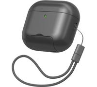 FUIW-Étui Pour Airpods 4 Avec Stylet De Nettoyage Gratuit,Housse Antichoc,Support Réglable,Revêtement Anti-Traces Et Protection Complète Contre Les Chutes Avec Sangle De Transport,Gris