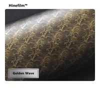 Fuji 18-135 Autocollant d'objectif Skin 18135 round Cover pour Fujinion XF18-135 F3.5-5.6 R LM OIS WR Autocollant d'objectif Film anti-rayures - Type Golden Wave