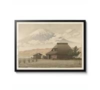Fuji from Narusawa Village by Kawase Hasui, impression japonaise sur bois, affiche de paysage traditionnel, art mural du mont Fuji, décoration japonaise vintage, mat d'archivage, A3 (impression