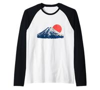 Fuji Montagne Sakura Japon Zen Origami esthétique Manche Raglan