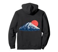 Fuji Montagne Sakura Japon Zen Origami esthétique Sweat à Capuche