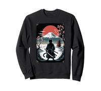 Fuji Mount Cat Japanese Art Sakura Sunrise by The Lake Sweatshirt