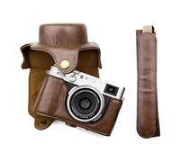 Fuji X100V Étui, étui de protection MUZIRI KINOKOO pour appareil photo Fujifilm X100V avec bandoulière, sac FUJI X100V en cuir PU, café, Compacte