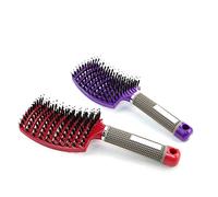 FuJiaXin Brosse Poil de Sanglier- 2 Brosses à Cheveux en Poils de sanglier- Brosse Cheveux Demelante, peut Diffuser L'huile Capillaire, Lisser les Frisottis, Ventiler et Accélérer le Séchage