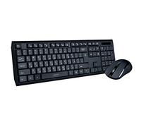 Fujicom Clavier hébreu souris sans fil Combo alphabet hébreu/anglais LCD intégré Tableau de bord d'état Design élégant Saisie transparente