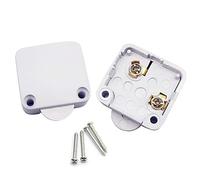 FUJIE 2Pcs Commutateur d'armoire Encastrer à Contact Momentané Interrupteur Automatique pour Placards Interrupteurs de Porte de Meuble, Ouvert Quand l'interrupteur est Poussé - Blanc