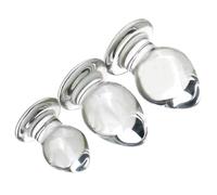 FUJIEYU 3Cm/4Cm/4.5Cm Petit Diamètre Bouchon Anal En Verre Anal Beads En Cristal Clair Boule Anal En Cristal Lisse Dilatateurs Anaux Masturbateurs SM Sex Toys,Clear/l