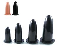 FUJIEYU 4.5Cm/5.5Cm/7Cm/8Cm Bouchons Anaux En Silicone Souple Et Liquide De Très Grand Diamètre Gode Vaginal Avec Ventouses Gode Anal Lisse Masturbateurs Jouets Sexuels Hommefemme,Noir,M