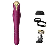 FUJIEYU Gode Anal Extra Long De 30 Cm Gode Vaginal Féminin Avec Support Plug Anal Vibrant Masseur De Prostate Masturbateur Jouets Sexuels Féminins,Violet