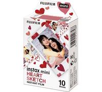 Fujifilm – Film photo instantané Instax Mini Heart Sketch – Pack de 10