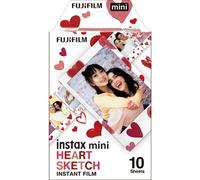 Papier photo instantané Fujifilm 10 Films Instantané Mini Heart Sketch