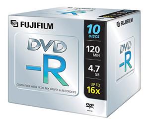 FUJIFILM 10 x DVD-R 4.7 Go ( 120 minutes ) 16x boîtier CD support de stockage