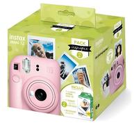 Fujifilm appareil photo instantané instax mini 12 rose pack iconique
