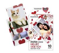 Fujifilm – Film photo instantané Instax Mini Heart Sketch – Pack de 10