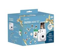 Fujifilm Appareil photo instantané Instax Mini 12 Blanc Pack cadeau film 10 vues & guirlande LED