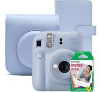 Fujifilm Instax mini 12, Ensemble d'appareils photo instantanés,bleu pastel avec pochette, album photo et film 1x10