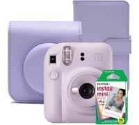 Fujifilm Instax mini 12, Ensemble d'appareils photo instantanés, violet lilas avec étui, album photo et film 1x10