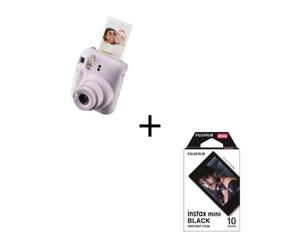 Fujifilm Instax Mini 12 violet + Lot de 10 films avec cadre noir pour instax mini