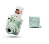 Fujifilm instax Mini Appareil Photo instantané 12, Exposition Automatique avec Objectif Selfie intégré, Vert Menthe & Fuji - Mini 12 Case - Mint Green
