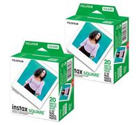 FUJIFILM Instax Square Film 2 Pack de 20 - 40 Photos