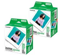 FUJIFILM Instax Square Film 2 Pack de 20 - 40 Photos