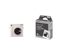 Fujifilm instax Square SQ 1 Chalk Blanc & instax Square Film Monochrome, Lot de 10 Vues