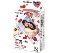Fujifilm - Papier Photo Instantané Mini Heart Sketch Ww (10 Vues)