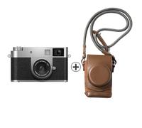 Fujifilm - X Half Argent + Etui en cuir avec courroie