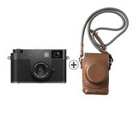 Fujifilm - X Half Charcoal + Etui en cuir avec courroie