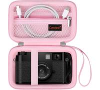 FUJIFILM X Half Premium Compact Camera Carrying Case,FUJIFILM X-HF1 Digital Camera Bag,Mesh Pocket Fits USB Cable,Pink (Case Only)