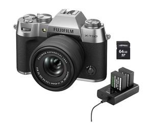 Fujifilm - X-T50 Argent + 15-45mm avec Energy Kit + carte 64 Go