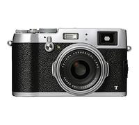 Fujifilm X100T Appareil compact numérique Pro Wifi à Objectif Fixe 35mm F2, 16 Mpix X-Trans II (APS-C) Viseur Hybride (OVF et EVF) avec Télémètre Électronique AF Détection de Phase Argent