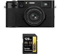FUJIFILM X100VI Noir + Lexar 128Go 1800x UHS-II Noir G
