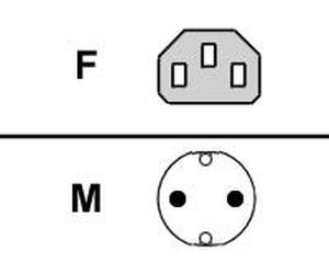 Fujitsu Cable powercord (D,..), 1.8m, grey Gris 1,8 m