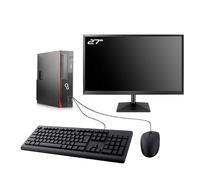 Fujitsu PC D756 85+ SFF Ecran 27" Intel I3-6100 RAM 8Go SSD 250Go WiFi W11