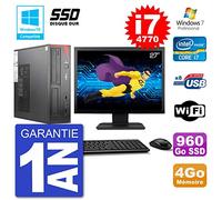 Fujitsu PC Esprimo E520 DT Ecran 27" i7-4770 4Go SSD 960Go Graveur DVD WiFi W7