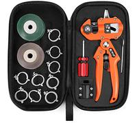 FUJIWARA Outil de greffage de jardin, kit d'élagage multifonction, U-Graft/V-Graft/Ω-greft pour greffage de branches d'arbre fruitier, lames de rechange, clip de fixation, jaune