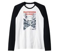 Fujiyoshida Japan Street - Mount Fuji Anime Manche Raglan