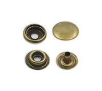 fujiyuan Lot de 100 boutons pression en métal pour cuir, 12 mm, couleur bronze