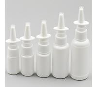 Fujiyuan Lot de 5 vaporisateurs nasaux vides en plastique avec pompe à pulvériser Blanc 50 ml